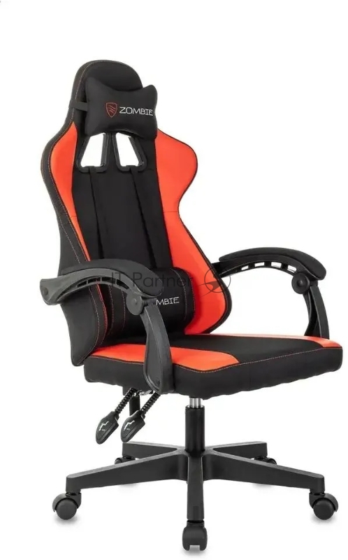 Кресло игровое Zombie Rudger черный/красный