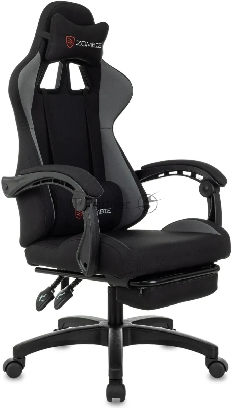 Кресло игровое Zombie Shadow черный/серый