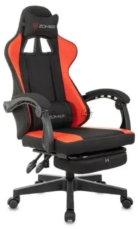 Кресло игровое Zombie Weaver черный/красный