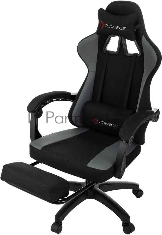 Кресло игровое Zombie Weaver черный/серый