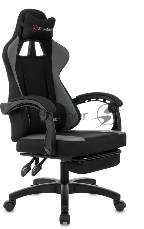 Кресло игровое Zombie Weaver черный/серый
