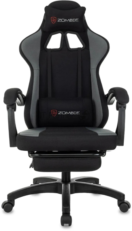 Кресло игровое Zombie Weaver черный/серый