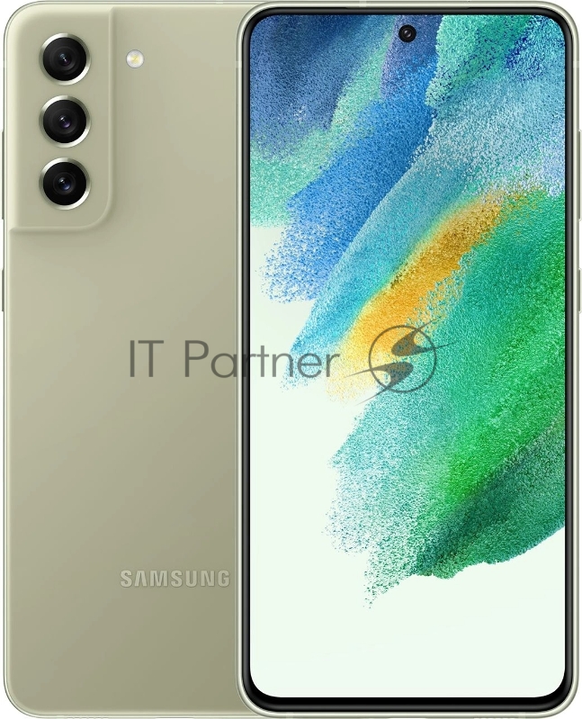 Смартфон Samsung SM-G990E Galaxy S21 FE 128Gb 8Gb оливковый моноблок 3G 4G 2Sim 6.4 1080x2340 Android 12 12Mpix 802.11 a/b/g/n/ac/ax NFC GPS GSM900/1800 GSM1900 TouchSc Protect