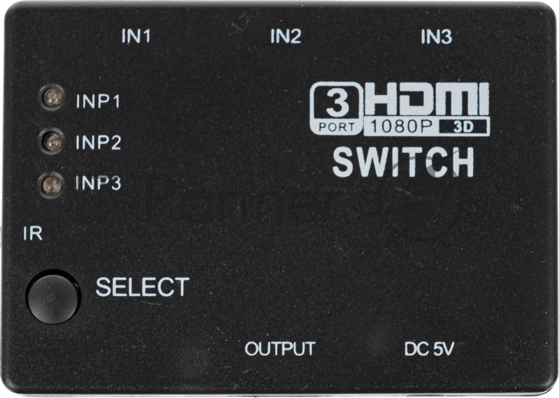 Переключатель аудио-видео Premier HDMI (f)/HDMI (f)/HDMI (f) черный (7004)