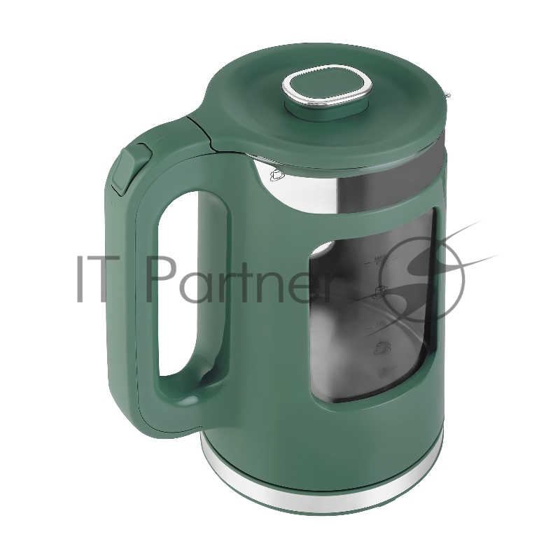 Чайник эл. WILLMARK WEK-1725G (1.7л, пов. на 360град., LED-подсв.,двустенный корпус,2200Вт,зеленый)