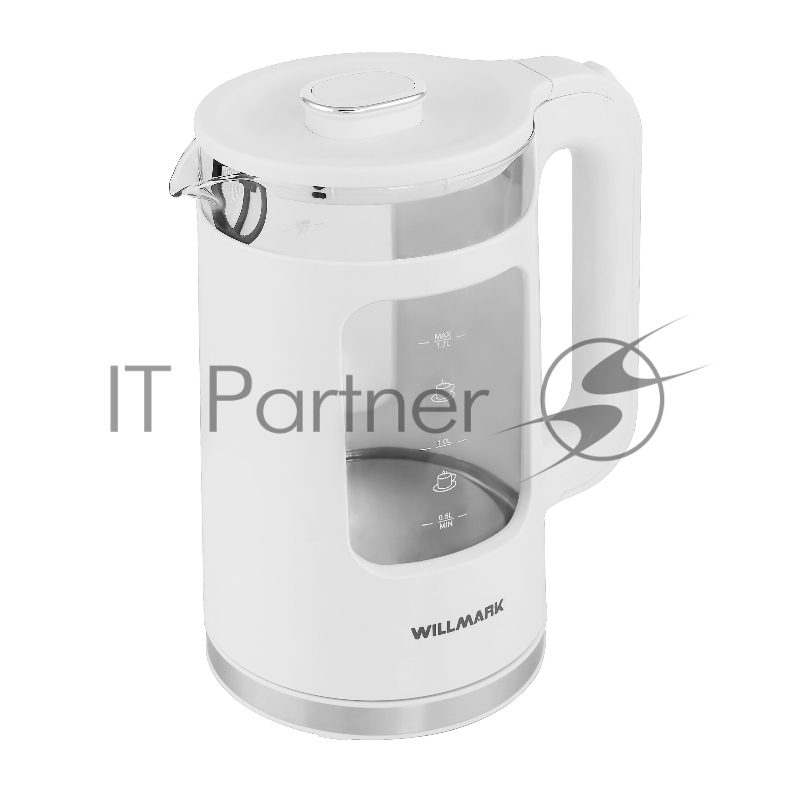 Чайник эл. WILLMARK WEK-1725W (1.7л, пов. на 360град., LED-подсв.,двустенный корпус,2200Вт,белый)