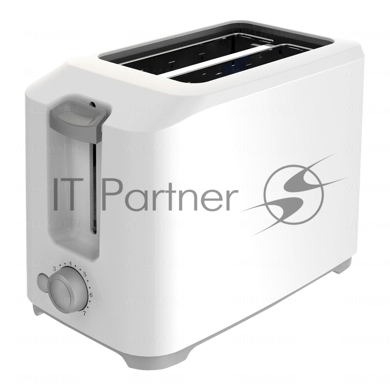 Тостер WILLMARK WTS-9218Р (800 Вт.,7 степ.обжар.,2 отдела,поддон для крошек, центр. тостов, белый)