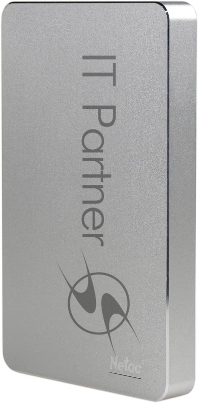 Внешний жесткий диск 2.5 Netac (NT05K330N-001T-30SL) 1Tb K330, micro USB 3.0, алюминиевый корпус, серебристый, retail