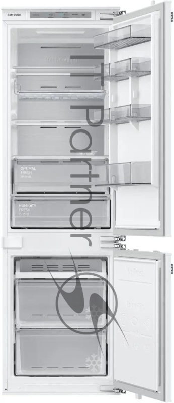 Холодильник Samsung BRB26715DWW/EF белый двухкамерный 190/74л морозилка снизу, No Frost