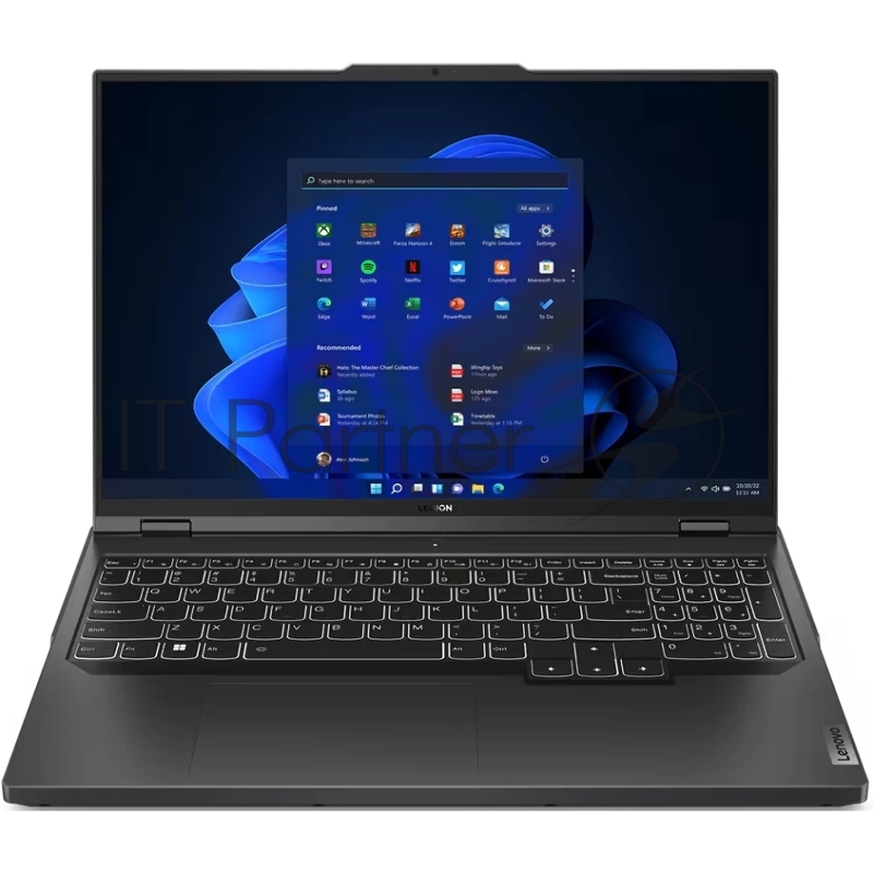 Ноутбук Lenovo Legion Pro 5 16ARX8 Ryzen 5 7645HX 16Gb SSD1Tb NVIDIA GeForce RTX4050 6Gb 16 IPS WQXGA (2560x1600) noOS dk.grey WiFi BT Cam (82WM00FWRK)