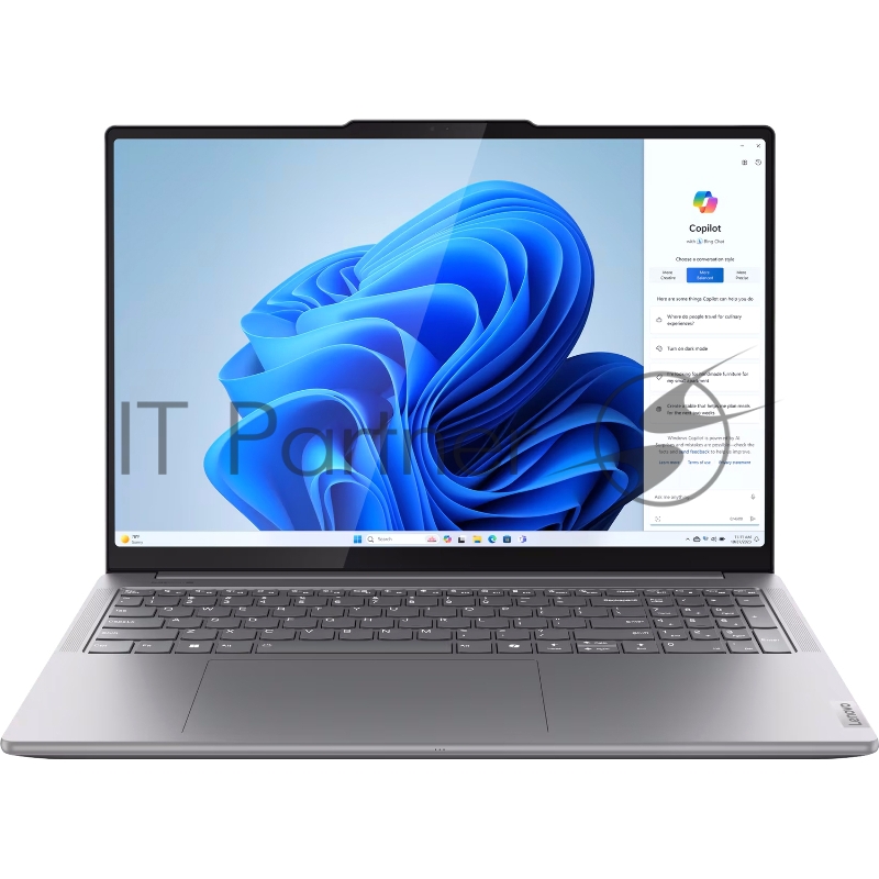 Ноутбук Lenovo Yoga Pro 9 16IMH9 Intel Core Ultra 9 185H 3900MHz/16/3200x2000/32GB/1024 SSD/NVIDIA GeForce RTX 4060 8GB/Wi-Fi/Bluetooth/Windows 11 Home (83DN006DRU) Grey