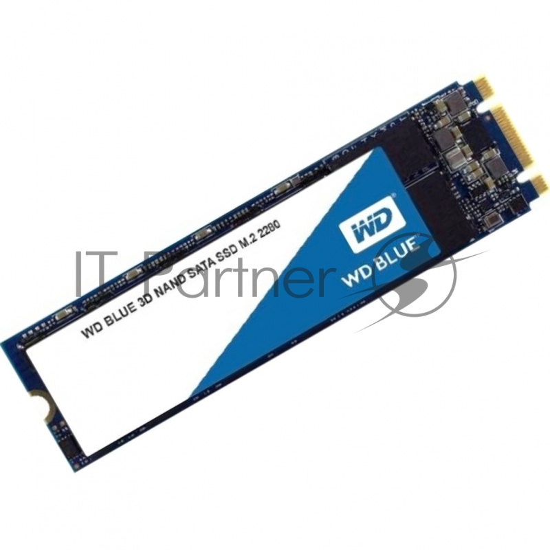 Твердотельный накопитель SSD M.2 500GB WD Blue (R530/W560Mb/s, TLC, SATA) (WDS500G2B0B)
