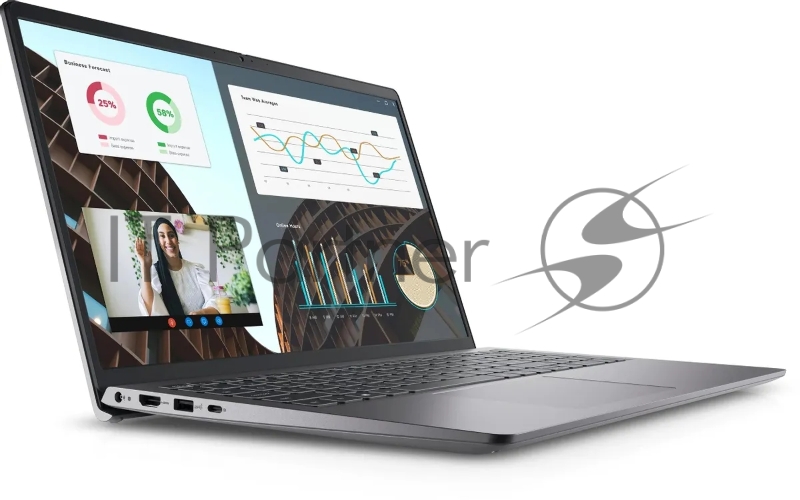 Ноутбук Dell Vostro 3530 Core i5 1335U 8Gb SSD512Gb Intel UHD Graphics 15.6 WVA FHD (1920x1080) Ubuntu black WiFi BT Cam (3530-5850)