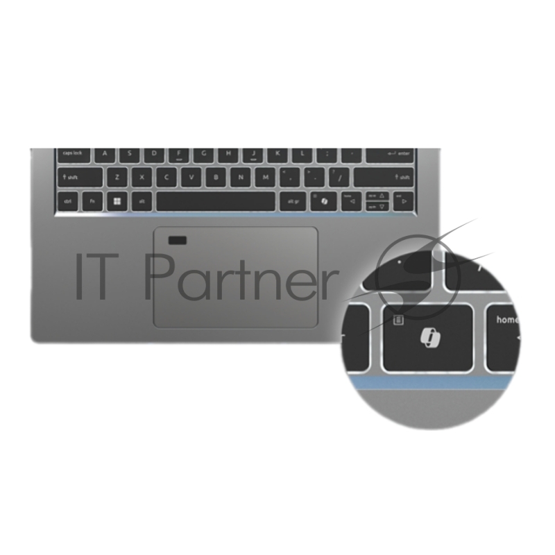 Ноутбук/ ACER TravelMate TMP214-55-30SG 14(1920x1200 (матовый) IPS)/Intel Core i3 1315U(1.2Ghz)/8192Mb/256PCISSD HD/Cam/BT/WiFi/50WHr/war 1y/1.5kg/Silver/NoOS