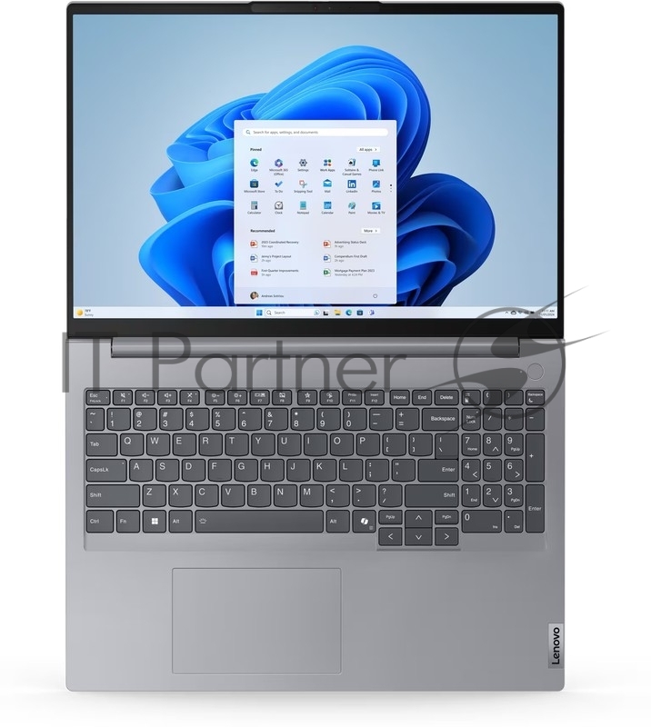 Ноутбук/ Lenovo ThinkBook 16-IML 16.0 WUXGA 300nits ,U7-155H,32GB(16Base+16) DDR5, 512GB SSD M.2 2242 NVMe G4, Integrated ARC, FHD Cam,Wi-fi AX 2x2-6E+BT,Y-FPR, 4 Cell 71Whr, 100W USB-C SLIM-3PIN-UK, BKLT KB US-ENG, No OS, 1Y