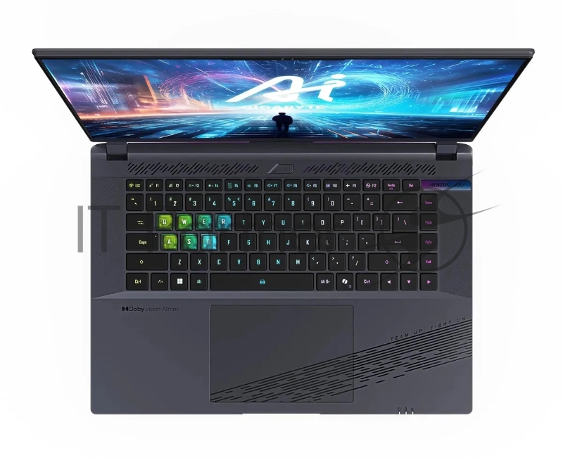 Ноутбук Gigabyte Aorus 16X Core i7 13650HX 32Gb SSD1Tb NVIDIA GeForce RTX4070 8Gb 16 IPS QHD+ (2560x1600) Free DOS grey WiFi BT Cam (9SG-43KZC64SD)