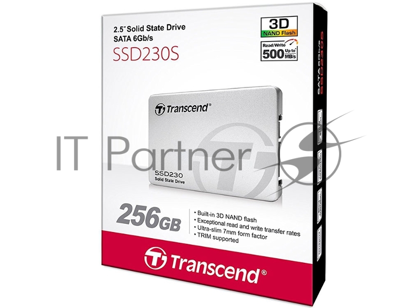 SSD диск 256ГБ 2.5 Transcend SSD230S TS256GSSD230S (SATA III)