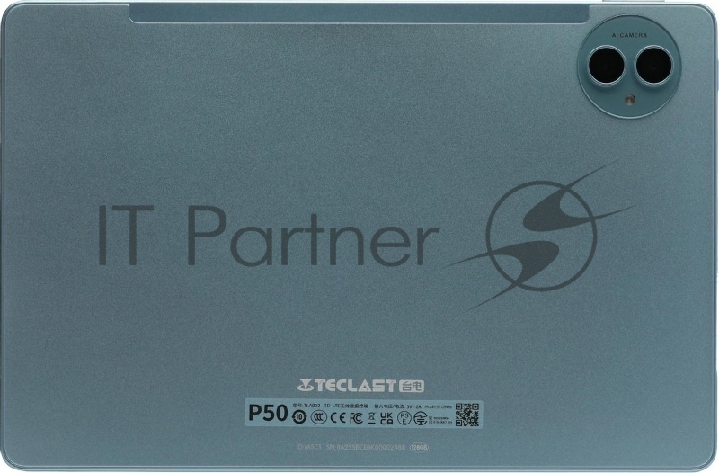 Планшет Teclast P50 T606 (1.6) 8C RAM6Gb ROM128Gb 11 IPS 1280x800 4G 1Sim Android 14 голубой 13Mpix 5Mpix BT WiFi microSD 1Tb 8000mAh