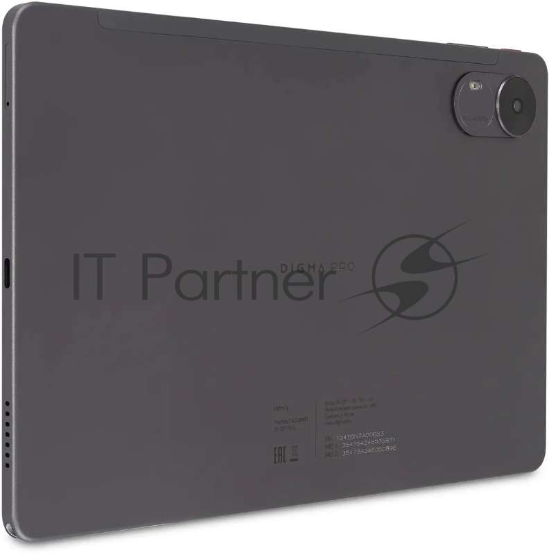 Планшет Digma Pro Infinity G85 (2.0) 8C RAM6Gb ROM128Gb 10.1 In-Cell 1920x1200 4G 2Sim Android 14 темно-серый 13Mpix 5Mpix BT WiFi microSD 256Gb 7000mAh