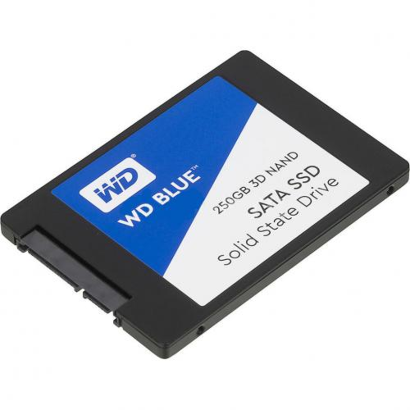 Твердотельный накопитель SSD 2.5 250GB WD Blue (R525/W550Mb/s, TLC, SATA) (WDS250G2B0A)