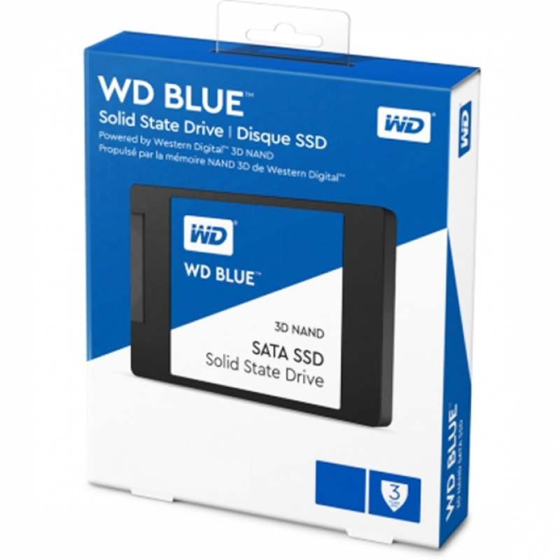 Твердотельный накопитель SSD 2.5 250GB WD Blue (R525/W550Mb/s, TLC, SATA) (WDS250G2B0A)