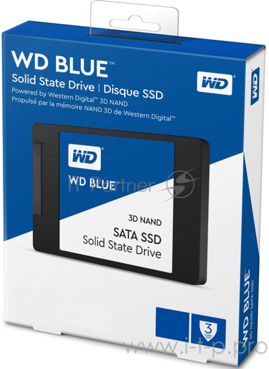 Твердотельный накопитель SSD 2.5 250GB WD Blue (R525/W550Mb/s, TLC, SATA) (WDS250G2B0A)