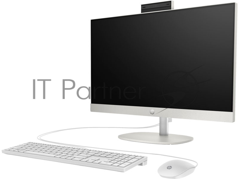Моноблок/ HP All-in-One 24-cr0252nh 23.8(1920x1080 IPS)/Intel Core i5 1335U(1.4Ghz)/16384Mb/512PCISS Iris X/Cam/WiFi/war 1y/Snow White/DOS + Eng kbd, mouse