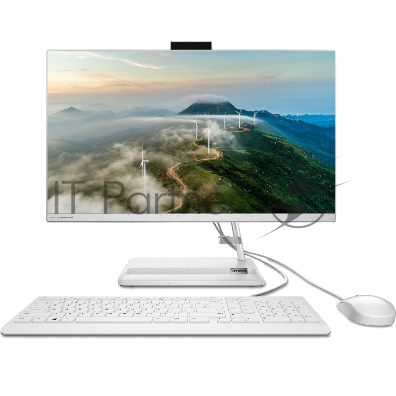 Моноблок/ Lenovo IdeaCentre AIO 3 24IAP7 23.8(1920x1080 IPS)/Intel Pentium 8505(1.2Ghz)/8192Mb/256SSDGb/n UHD Graphics/Cam/BT/WiFi/war 1y/7.03kg/white/noOS + RU kbd, mouse USB
