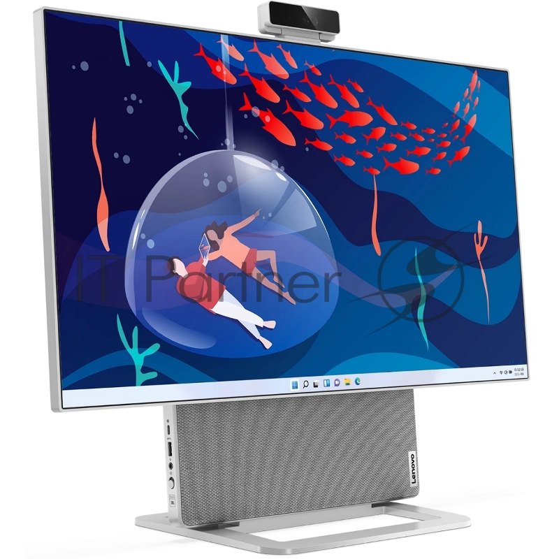 Моноблок/ Yoga AIO 7 27APH8 27(2560x1440 IPS)/AMD Ryzen 7 8845HS(3.8Ghz)/16384Mb/1024SSD Radeon 780M/Cam/BT/WiFi/war 1y/16.45kg/cloud grey/Win11Home + RU kbd, mouse WL