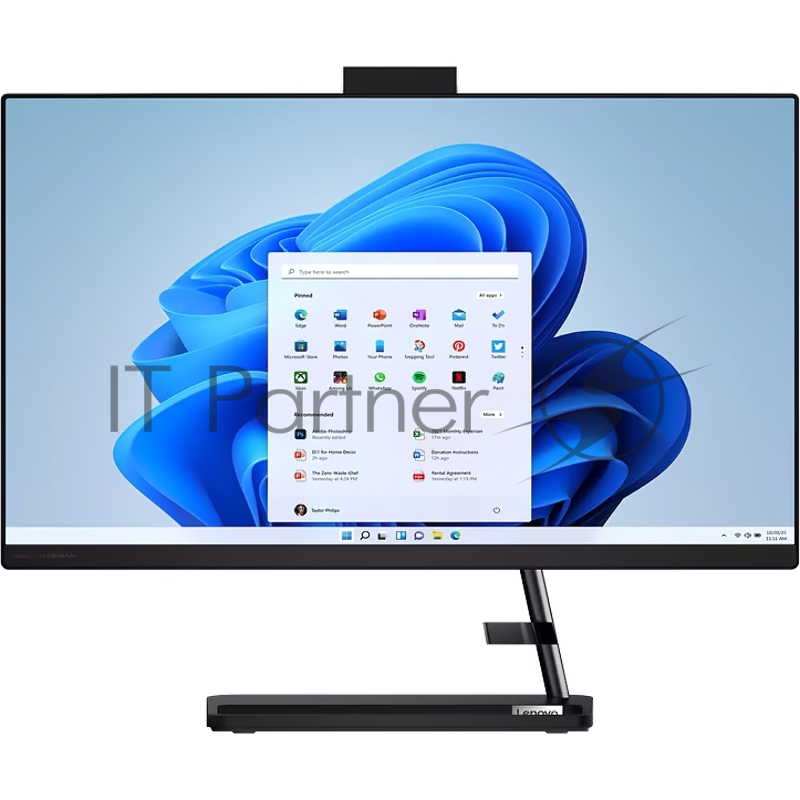Моноблок/ Lenovo IdeaCentre AIO 3 24IAP7 23.8(1920x1080 IPS)/Intel Core i5 12450H(2Ghz)/8192Mb/512SSDGb/n UHD Graphics/Cam/BT/WiFi/war 1y/7.03kg/black/noOS + RU kbd, mouse USB