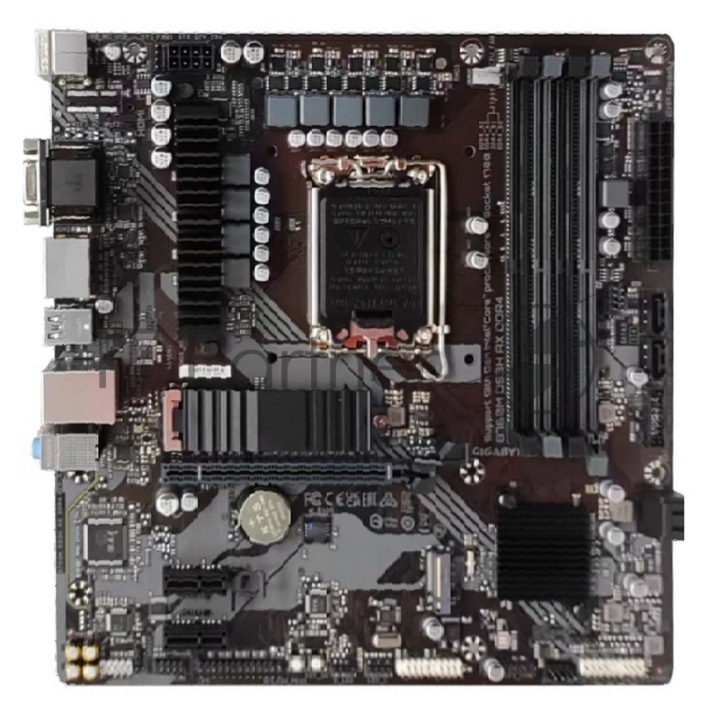 Материнская плата GIGABYTE B760M DS3H AX DDR4, LGA 1700, Intel B760, 4xDDR4, 4xSATA, 2xM.2, 1xPCI-E 4.0 x16, 2xPCI-E 4.0 x1, 1xHDMI, 2xDP, 1x 2.5Gb LAN, 3xUSB 3.2 Gen 1, 2xUSB 2.0, 3x3.5 мм, 7.1, Micro-ATX, OEM