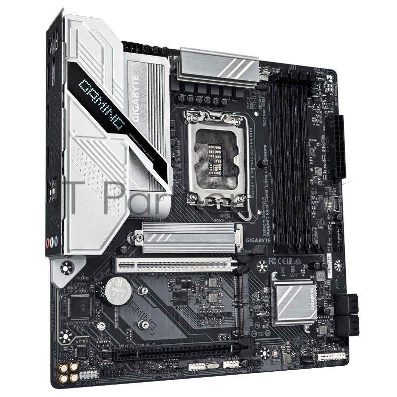 Материнская плата GIGABYTE Z890M GAMING X, LGA 1851, Intel Z890, 4xDDR5, 4xSATA, 3xM.2, 1xPCI-E 5.0 x16, 1xPCI-E 4.0 x16, 1xHDMI, 2xDisplayPort, 1x 2.5Gb LAN, 2xUSB-A 2.0, 3xUSB-A 3.2 Gen 1, 3x3.5 мм, 7.1, Micro-ATX, OEM