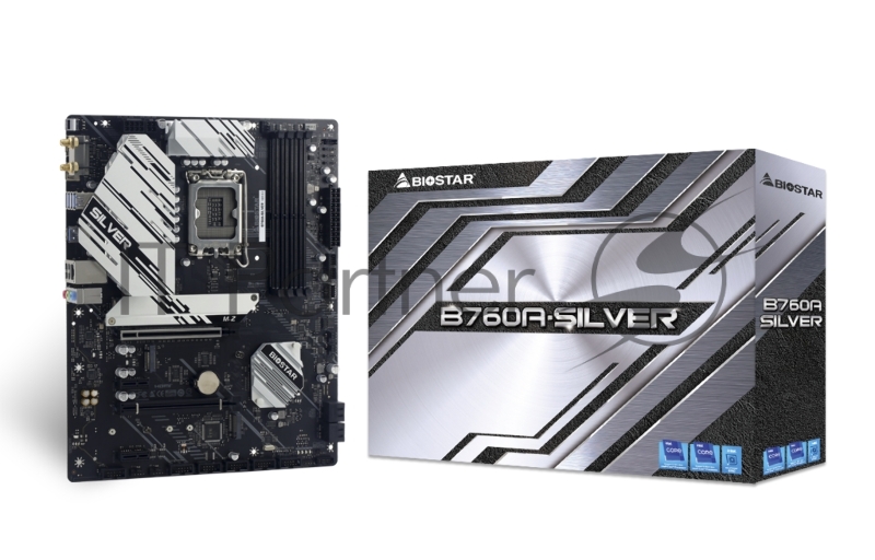 Материнская плата Biostar B760A-Silver Soc-1700 Intel B760 4xDDR5 ATX AC`97 8ch(7.1) 2.5Gg RAID+VGA+HDMI+DP