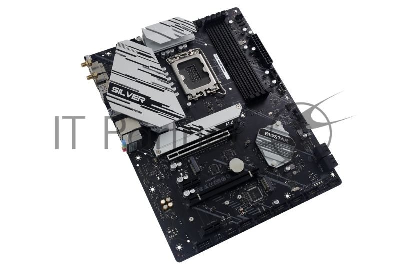 Материнская плата Biostar B760A-Silver Soc-1700 Intel B760 4xDDR5 ATX AC`97 8ch(7.1) 2.5Gg RAID+VGA+HDMI+DP