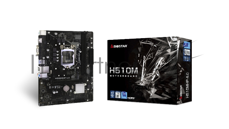 Материнская плата Biostar H510MHP 4.0 Soc-1200 Intel H470 2xDDR4 mATX AC`97 8ch(7.1) GbLAN+VGA+HDMI