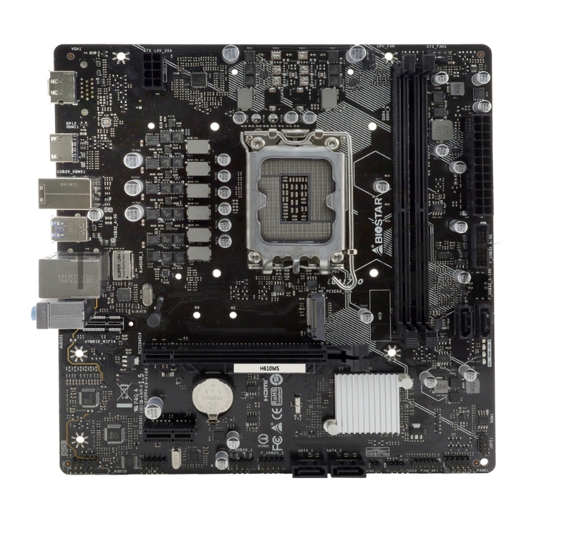 Материнская плата Biostar H610MS Soc-1700 Intel H610 2xDDR4 mATX AC`97 8ch(7.1) GbLAN RAID+HDMI+DP