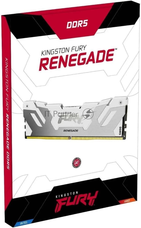 Модуль памяти DDR 5 DIMM 16Gb PC48000, 6000Mhz, Kingston FURY Renegade White XMP CL32 (KF560C32RW-16) (retail)