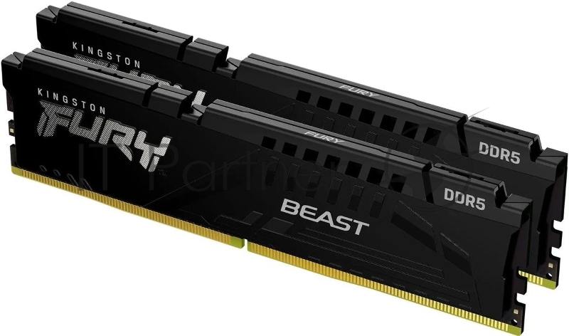 Модуль памяти DDR 5 DIMM 64Gb PC48000, 6000Mhz, Kingston FURY Beast Black EXPO CL30 (Kit of 2) (KF560C30BBEK2-64)