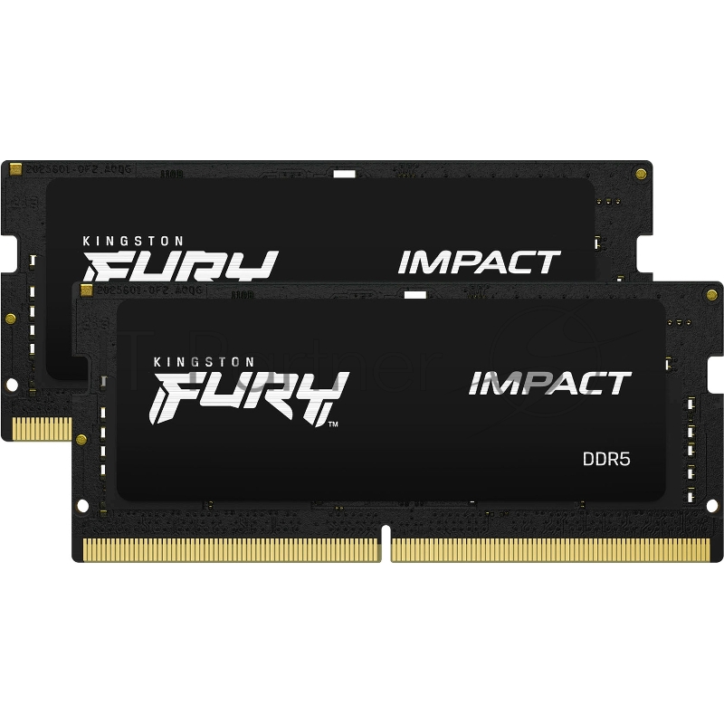 Модуль памяти SO-DIMM DDR 5 DIMM 32Gb PC48000, 6000Mhz, Kingston FURY Impact XMP CL38 (Kit of 2) (KF560S38IBK2-32)