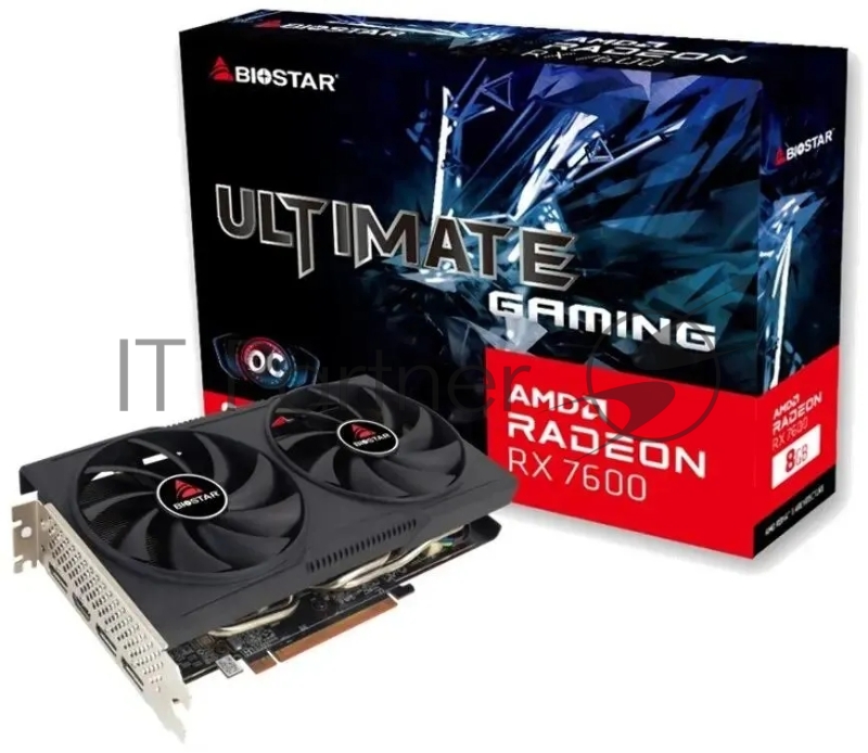 Видеокарта Biostar PCI-E 4.0 VA76S6RM81 RX7600 OC AMD Radeon RX 7600 8Gb 128bit GDDR6 2318/18000 HDMIx1 DPx3 HDCP Ret
