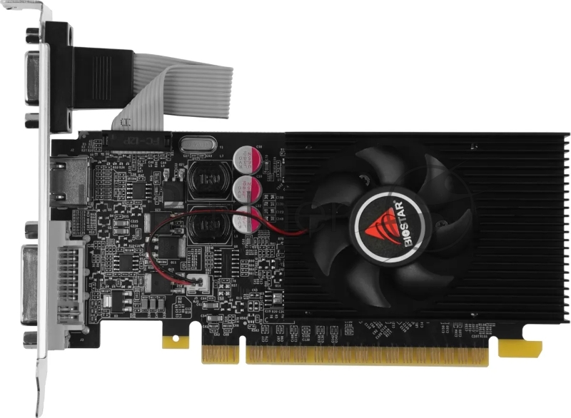 Видеокарта Biostar PCI-E G210-1GB D3 LP NVIDIA GeForce 210 1Gb 64bit DDR3 589/1333 DVIx1 HDMIx1 CRTx1 Ret low profile