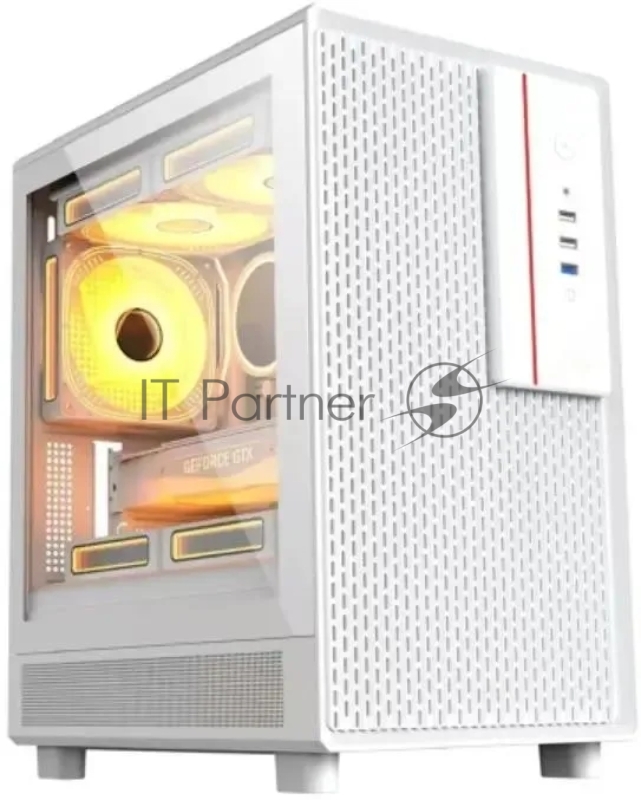 Корпус Accord M3301 белый без БП mATX 1xUSB2.0 1xUSB3.0 1xUSB3.1 audio bott PSU