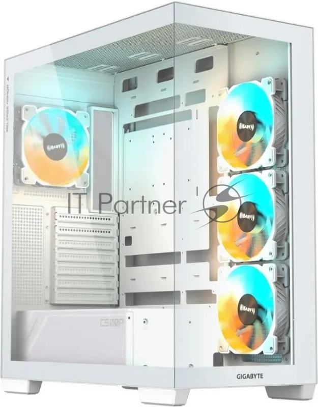 Корпус Gigabyte GB-C500PI ST белый без БП ATX 3x120mm 6x140mm 2xUSB3.0 1xUSB3.1 audio bott PSU