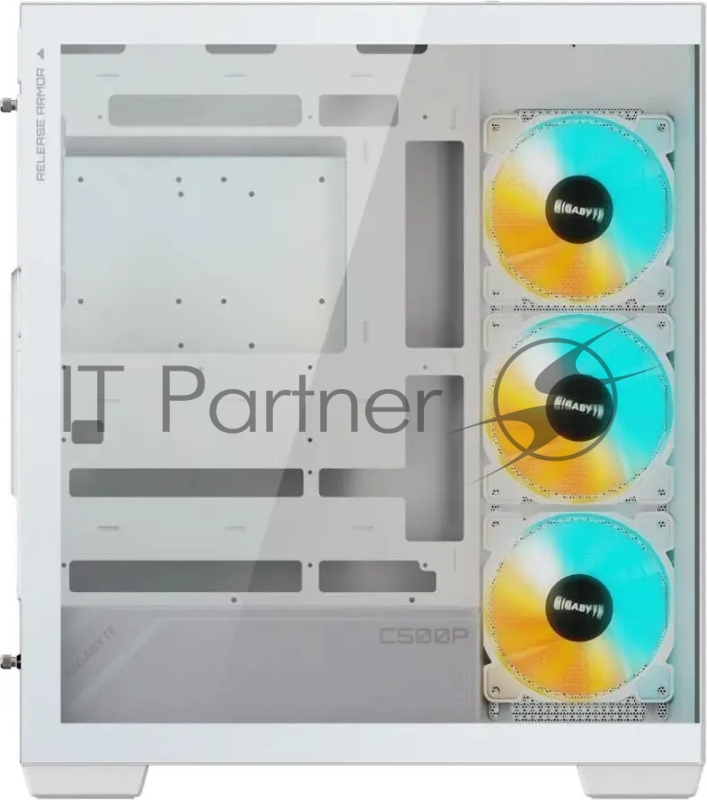 Корпус Gigabyte GB-C500PI ST белый без БП ATX 3x120mm 6x140mm 2xUSB3.0 1xUSB3.1 audio bott PSU