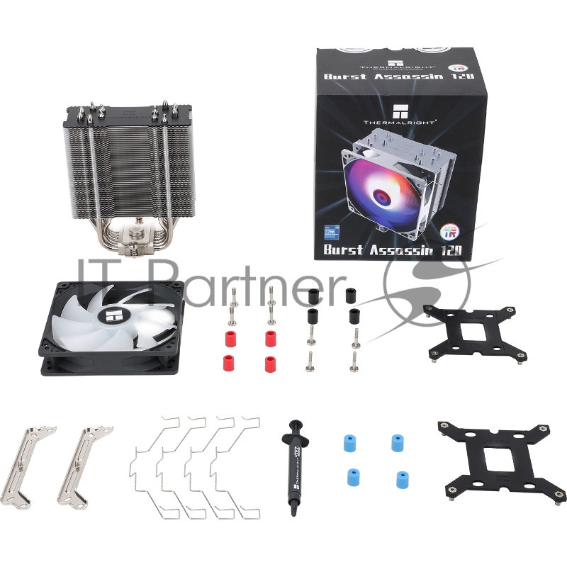 Кулер для процессора/ Thermalright Burst Assasin 120 ARGB (4-pin PWM, 154mm, Ni/CU, 6x6mm, ARGB, 1x120mm, 66.17CFM, 25.6dBA, 1550RPM, S: 1700, 1200, 115X, AM5, AM4)