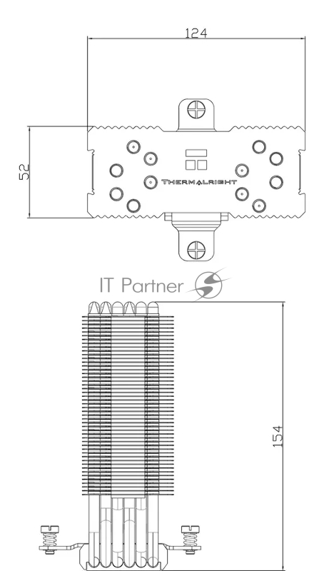 Кулер для процессора/ Thermalright Burst Assasin 120 (4-pin PWM, 154mm, Ni/CU, 6x6mm, 1x120mm, 66.17CFM, 25.6dBA, 1550RPM, S: 1700, 1200, 115X, AM5, AM4)