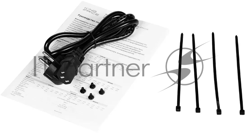 Блок питания KingPrice ATX 350W KPPSU350 (20+4pin) 120mm fan 2xSATA RTL