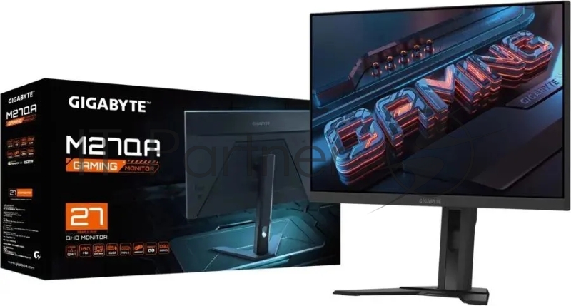 Монитор Gigabyte 27 M27QA черный IPS LED 0.5ms 16:9 HDMI полуматовая HAS 1000:1 350cd 178гр/178гр 2560x1440 180Hz FreeSync DP QHD USB 5.15кг