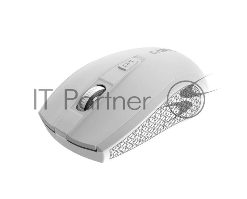 Мышь беспроводная Canyon MW-7 белый, 1600 dpi, радиоканал, USB, кнопки - 4