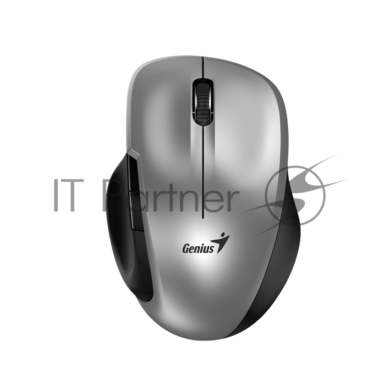 Мышь беспроводная Genius Ergo 8200S серебристый, 1200 dpi, радиоканал, USB, кнопки - 5